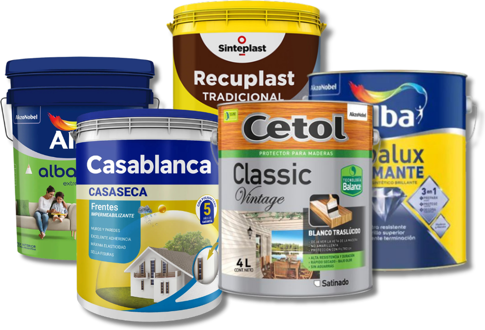 Pinturas Sinteplast Recuplast, Alba, Casablanca Casaseca, Cetol y Albalux